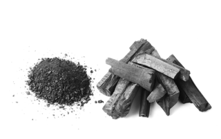 A pile of coal and powdered coal